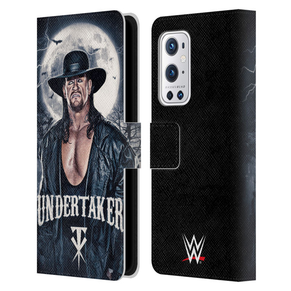 WWE The Undertaker Portrait Leather Book Wallet Case Cover For OnePlus 9 Pro