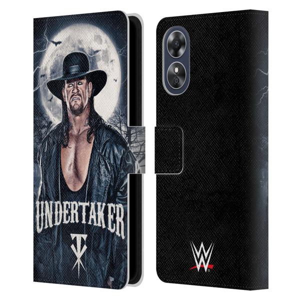 WWE The Undertaker Portrait Leather Book Wallet Case Cover For OPPO A17