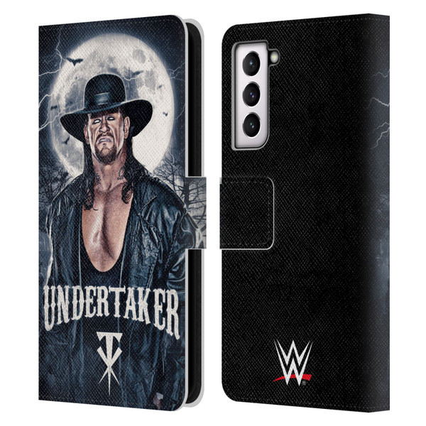 WWE The Undertaker Portrait Leather Book Wallet Case Cover For Samsung Galaxy S21 5G