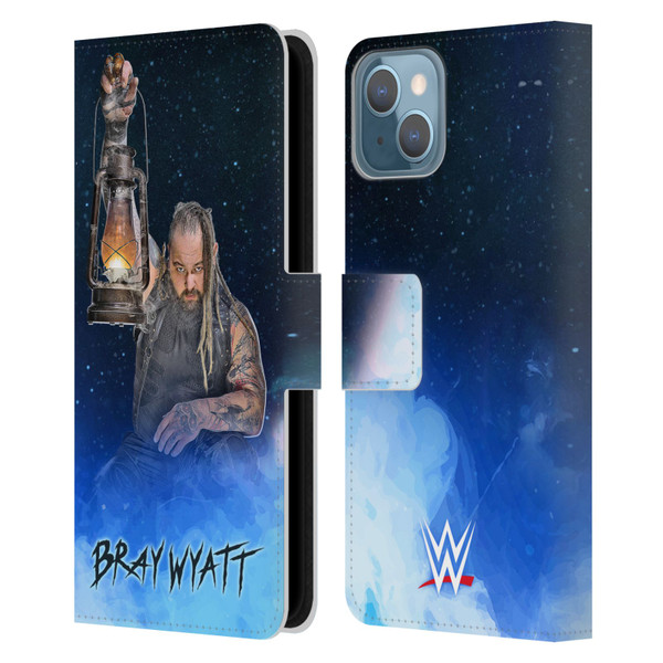 WWE Bray Wyatt Portrait Leather Book Wallet Case Cover For Apple iPhone 13