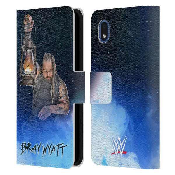 WWE Bray Wyatt Portrait Leather Book Wallet Case Cover For Samsung Galaxy A01 Core (2020)