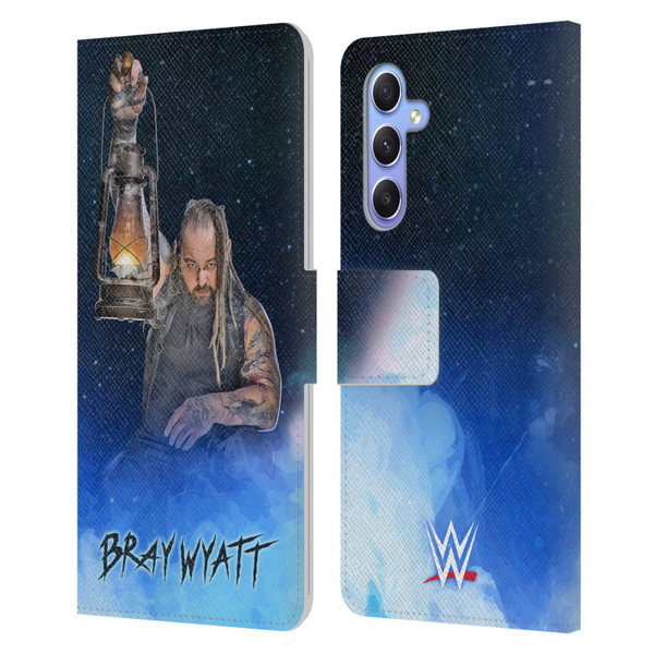 WWE Bray Wyatt Portrait Leather Book Wallet Case Cover For Samsung Galaxy A34 5G
