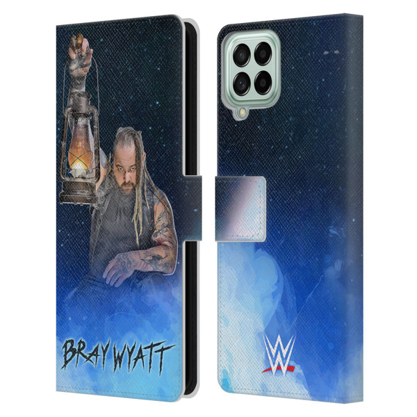 WWE Bray Wyatt Portrait Leather Book Wallet Case Cover For Samsung Galaxy M33 (2022)