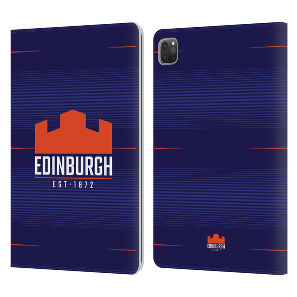 Edinburgh Rugby 2023/24 Crest Kit Home Leather Book Wallet Case Cover For Apple iPad Pro 11 2020 / 2021 / 2022