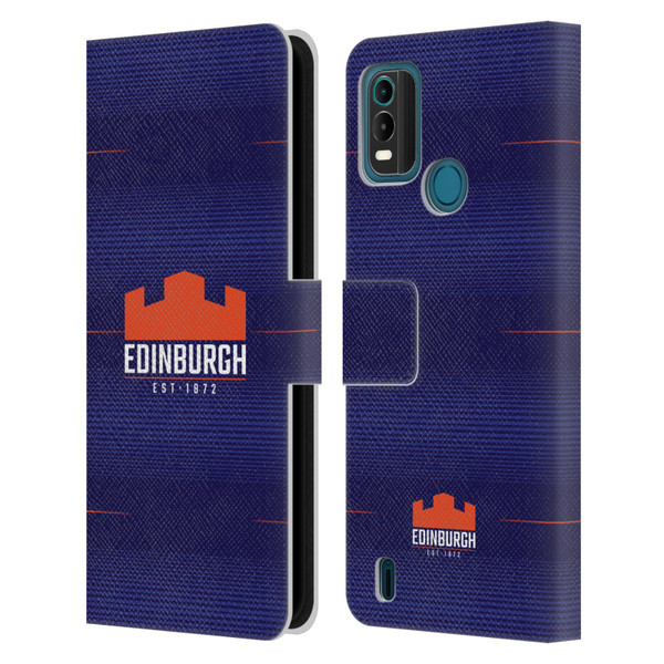 Edinburgh Rugby 2023/24 Crest Kit Home Leather Book Wallet Case Cover For Nokia G11 Plus