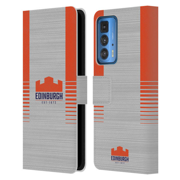 Edinburgh Rugby 2023/24 Crest Kit Away Leather Book Wallet Case Cover For Motorola Edge 20 Pro