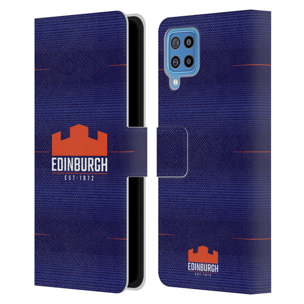Edinburgh Rugby 2023/24 Crest Kit Home Leather Book Wallet Case Cover For Samsung Galaxy F22 (2021)