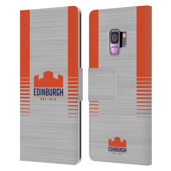 Edinburgh Rugby 2023/24 Crest Kit Away Leather Book Wallet Case Cover For Samsung Galaxy S9