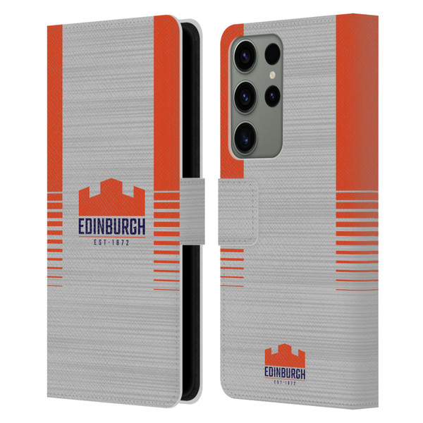 Edinburgh Rugby 2023/24 Crest Kit Away Leather Book Wallet Case Cover For Samsung Galaxy S23 Ultra 5G