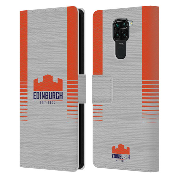 Edinburgh Rugby 2023/24 Crest Kit Away Leather Book Wallet Case Cover For Xiaomi Redmi Note 9 / Redmi 10X 4G