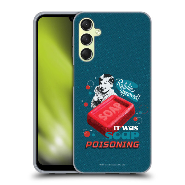 A Christmas Story Composed Art Alfie Soap Soft Gel Case for Samsung Galaxy A24 4G / Galaxy M34 5G