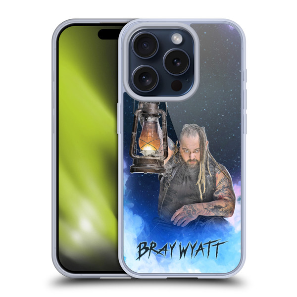 WWE Bray Wyatt Portrait Soft Gel Case for Apple iPhone 15 Pro