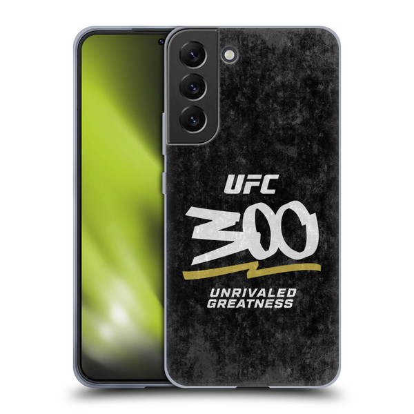 UFC 300 Logo Unrivaled Greatness Distressed Soft Gel Case for Samsung Galaxy S22+ 5G