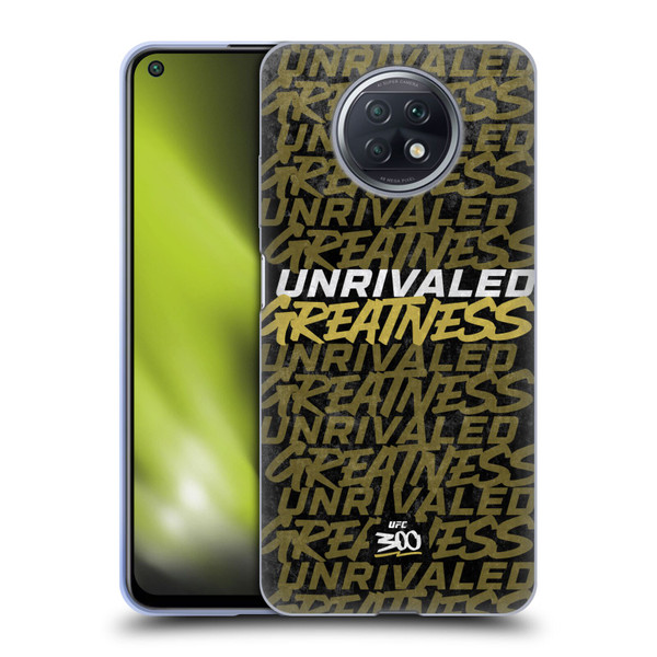 UFC 300 Logo Unrivaled Greatness Black Soft Gel Case for Xiaomi Redmi Note 9T 5G