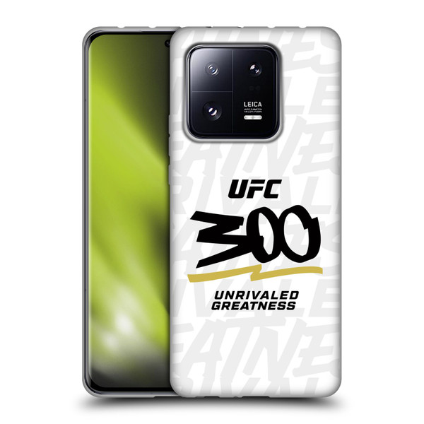 UFC 300 Logo Unrivaled Greatness White Soft Gel Case for Xiaomi 13 Pro 5G