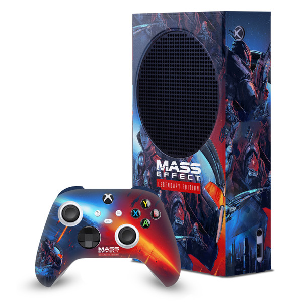 EA Bioware Mass Effect Legendary Graphics Key Art Game Console Wrap and Game Controller Skin Bundle for Microsoft Series S Console & Controller
