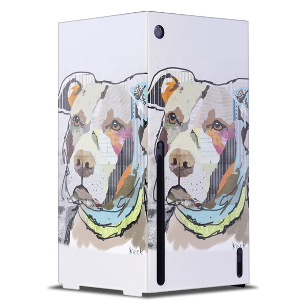 Michel Keck Art Mix Pitbull Game Console Wrap Case Cover for Microsoft Xbox Series X