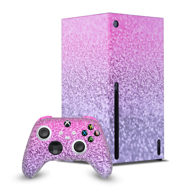Monika Strigel Art Mix Lavender Pink Game Console Wrap and Game Controller Skin Bundle for Microsoft Series X Console & Controller