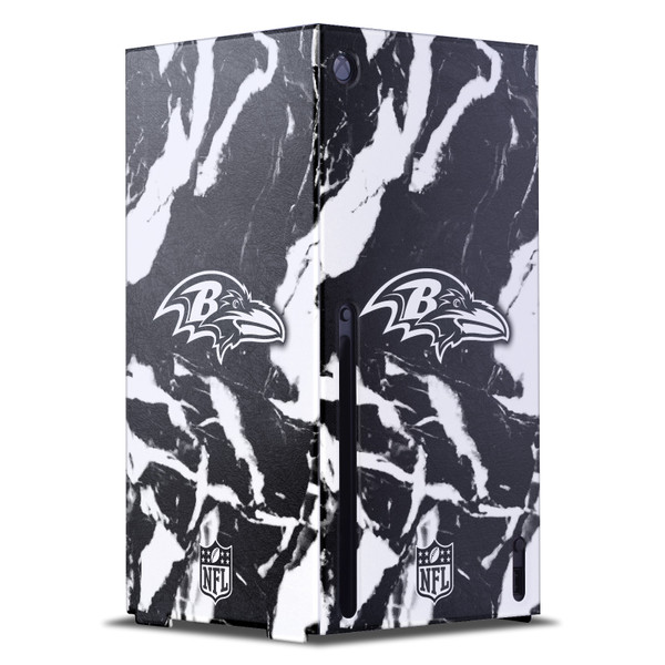 NFL Baltimore Ravens Marble Game Console Wrap Case Cover for Microsoft Xbox Series X