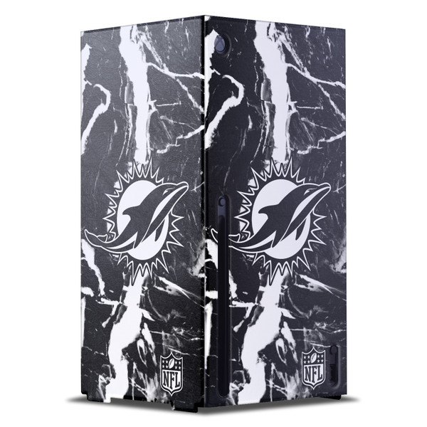 NFL Miami Dolphins Marble Game Console Wrap Case Cover for Microsoft Xbox Series X