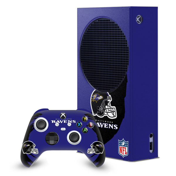 NFL Baltimore Ravens Sweep Stroke Game Console Wrap and Game Controller Skin Bundle for Microsoft Series S Console & Controller