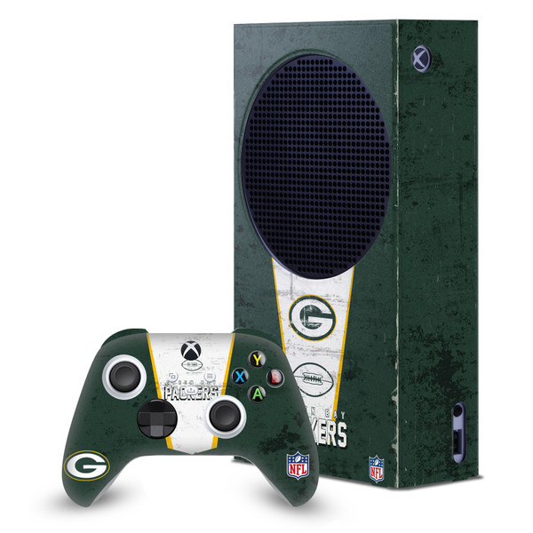 NFL Green Bay Packers Banner Game Console Wrap and Game Controller Skin Bundle for Microsoft Series S Console & Controller