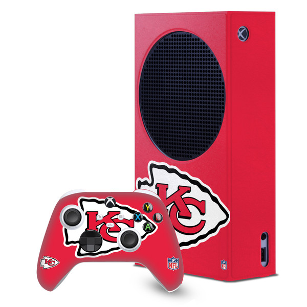 NFL Kansas City Chiefs Oversize Game Console Wrap and Game Controller Skin Bundle for Microsoft Series S Console & Controller