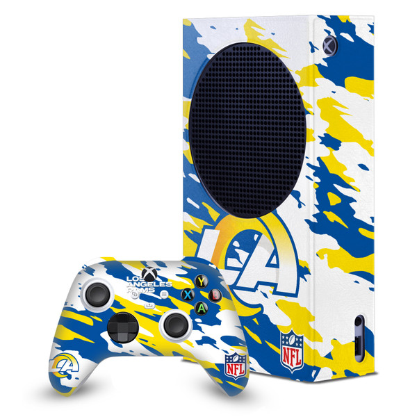 NFL Los Angeles Rams Camou Game Console Wrap and Game Controller Skin Bundle for Microsoft Series S Console & Controller