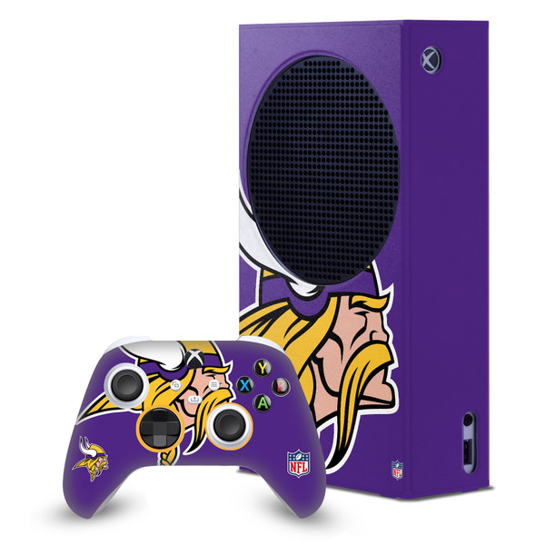 NFL Minnesota Vikings Oversize Game Console Wrap and Game Controller Skin Bundle for Microsoft Series S Console & Controller