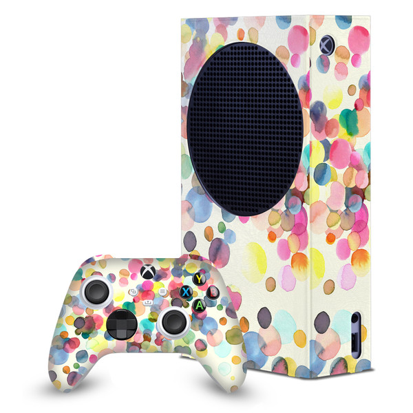 Ninola Art Mix Dots Game Console Wrap and Game Controller Skin Bundle for Microsoft Series S Console & Controller