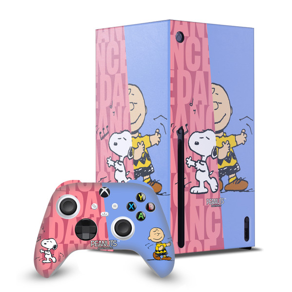 Peanuts Character Graphics Snoopy & Charlie Brown Game Console Wrap and Game Controller Skin Bundle for Microsoft Series X Console & Controller