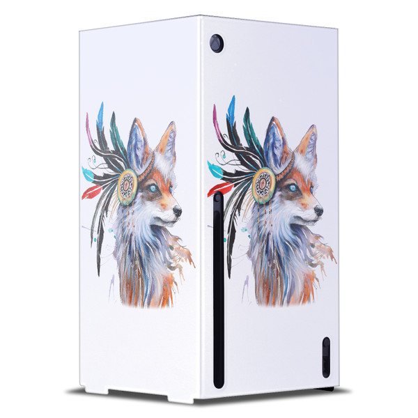 Pixie Cold Art Mix Fox Game Console Wrap Case Cover for Microsoft Xbox Series X