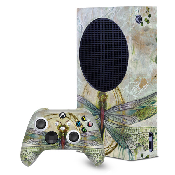 Stephanie Law Art Mix Damselfly 2 Game Console Wrap and Game Controller Skin Bundle for Microsoft Series S Console & Controller