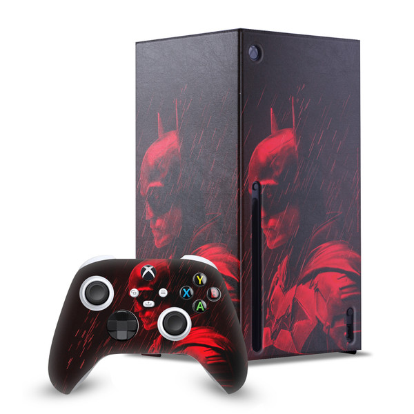 The Batman Neo-Noir and Posters Rain Game Console Wrap and Game Controller Skin Bundle for Microsoft Series X Console & Controller