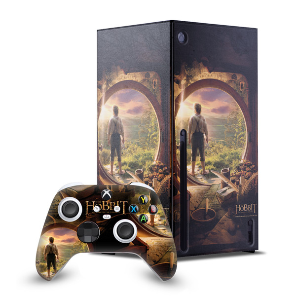 The Hobbit An Unexpected Journey Key Art Hobbit In Door Game Console Wrap and Game Controller Skin Bundle for Microsoft Series X Console & Controller