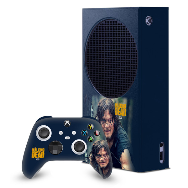 AMC The Walking Dead Daryl Dixon Graphics Daryl Lurk Game Console Wrap and Game Controller Skin Bundle for Microsoft Series S Console & Controller