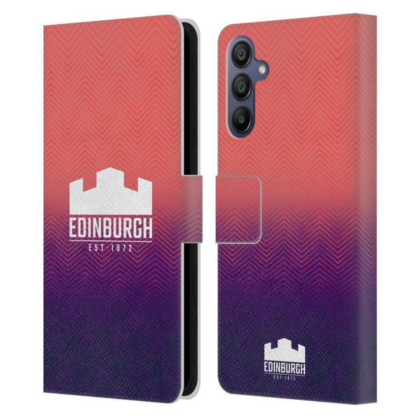 Edinburgh Rugby Graphic Art Training Leather Book Wallet Case Cover For Samsung Galaxy A15