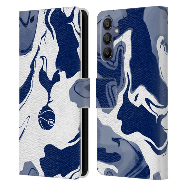 Tottenham Hotspur F.C. Badge Blue And White Marble Leather Book Wallet Case Cover For Samsung Galaxy A15