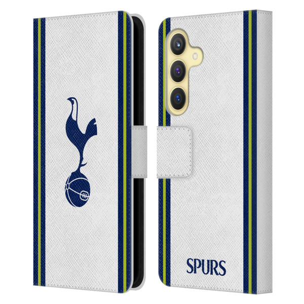Tottenham Hotspur F.C. 2022/23 Badge Kit Home Leather Book Wallet Case Cover For Samsung Galaxy S24 5G