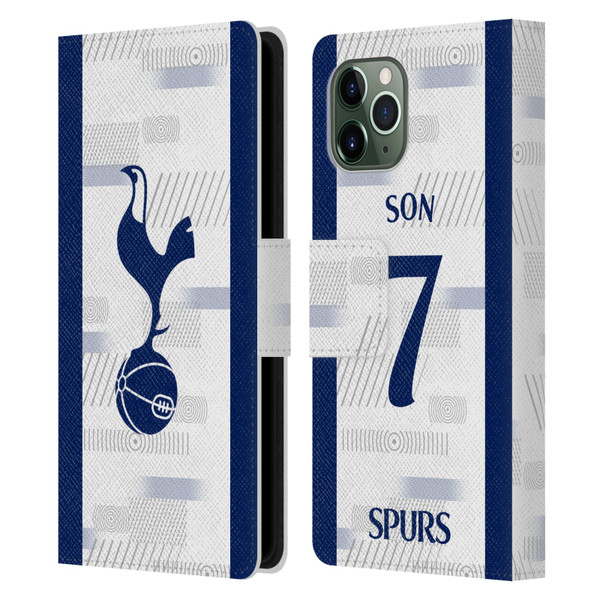 Tottenham Hotspur F.C. 2023/24 Players Son Heung-Min Leather Book Wallet Case Cover For Apple iPhone 11 Pro