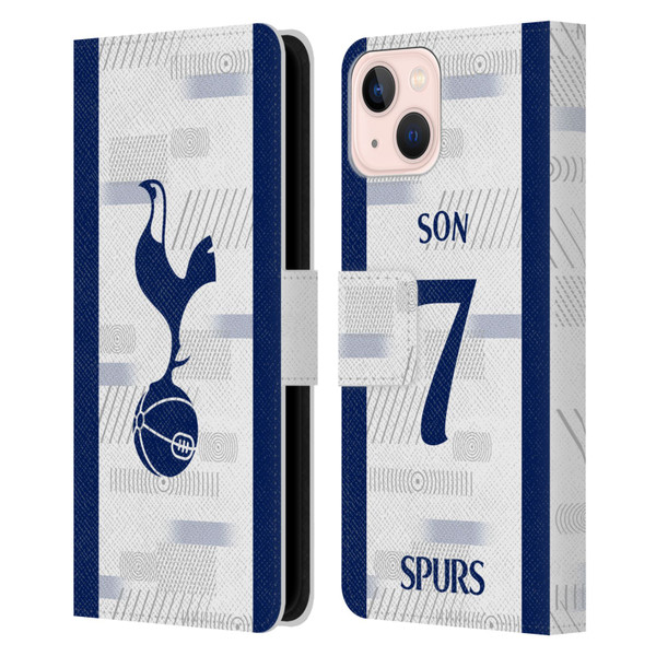 Tottenham Hotspur F.C. 2023/24 Players Son Heung-Min Leather Book Wallet Case Cover For Apple iPhone 13
