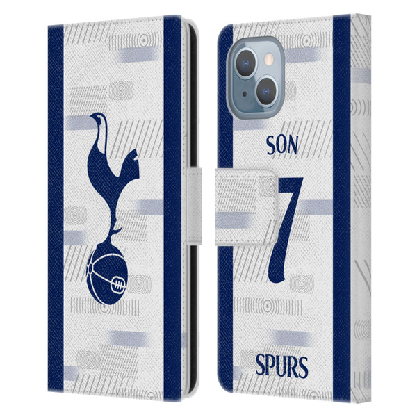 Tottenham Hotspur F.C. 2023/24 Players Son Heung-Min Leather Book Wallet Case Cover For Apple iPhone 14
