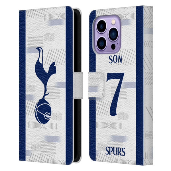 Tottenham Hotspur F.C. 2023/24 Players Son Heung-Min Leather Book Wallet Case Cover For Apple iPhone 14 Pro Max