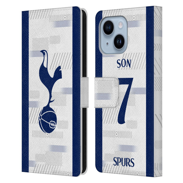 Tottenham Hotspur F.C. 2023/24 Players Son Heung-Min Leather Book Wallet Case Cover For Apple iPhone 14 Plus