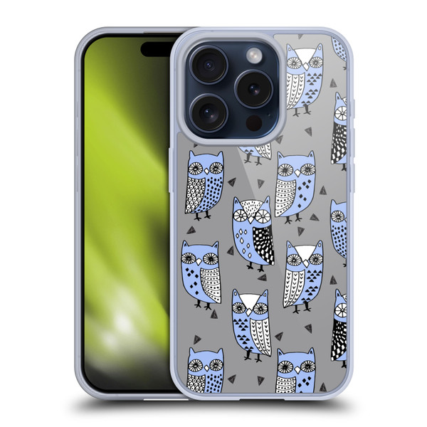Andrea Lauren Design Birds Owls Soft Gel Case for Apple iPhone 15 Pro