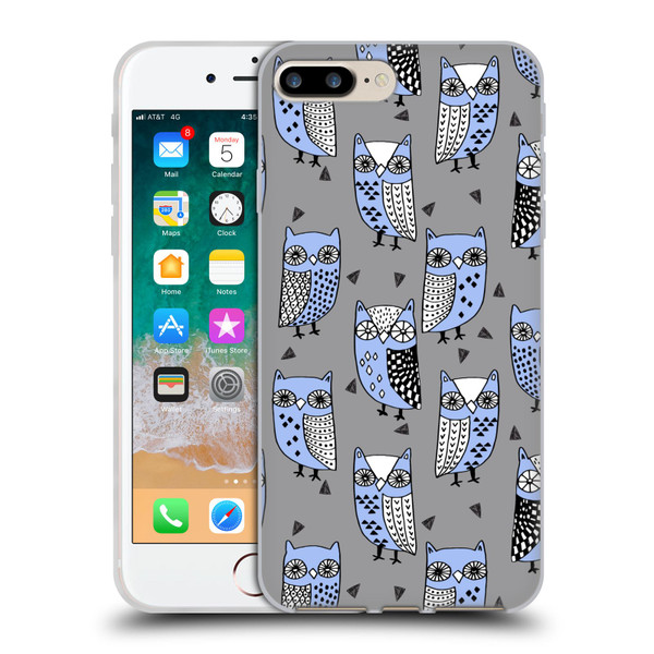 Andrea Lauren Design Birds Owls Soft Gel Case for Apple iPhone 7 Plus / iPhone 8 Plus