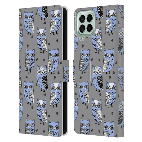 Andrea Lauren Design Birds Owls Leather Book Wallet Case Cover For Samsung Galaxy M33 (2022)