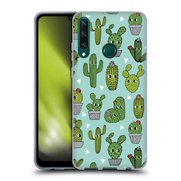 Andrea Lauren Design Plant Pattern Happy Cactus Soft Gel Case for Huawei Y6p