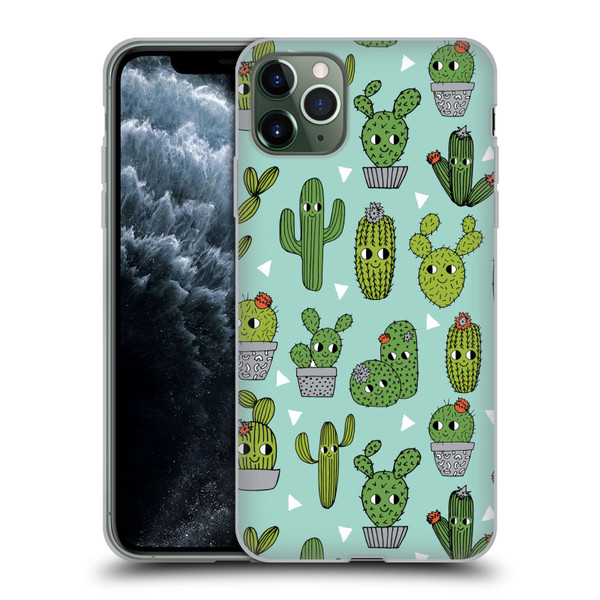 Andrea Lauren Design Plant Pattern Happy Cactus Soft Gel Case for Apple iPhone 11 Pro Max