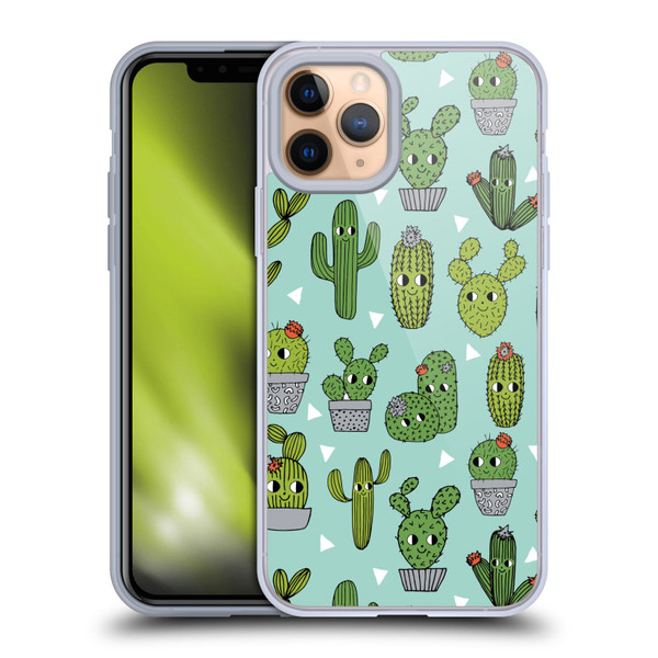 Andrea Lauren Design Plant Pattern Happy Cactus Soft Gel Case for Apple iPhone 11 Pro